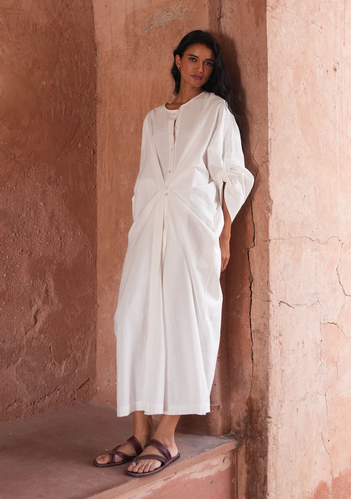 Linen Turmeric Dress - One Size
