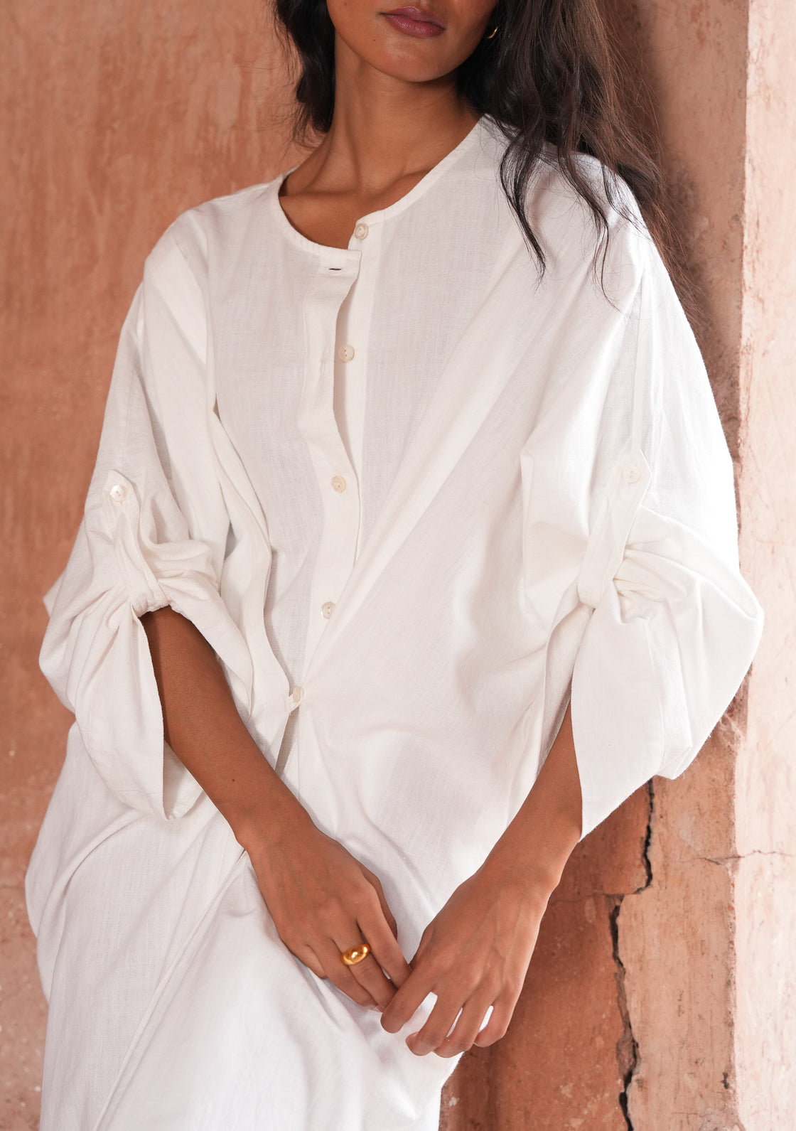 Linen Turmeric Dress - One Size