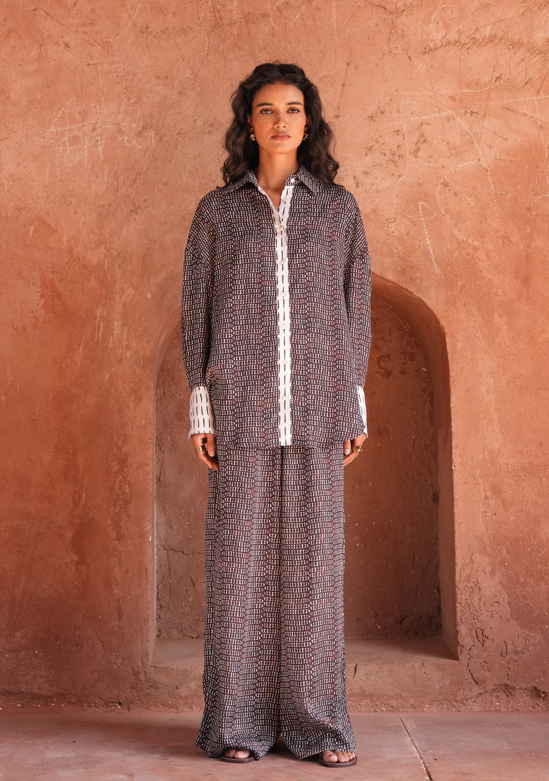 Baobab Silk Trousers - Mud Ink