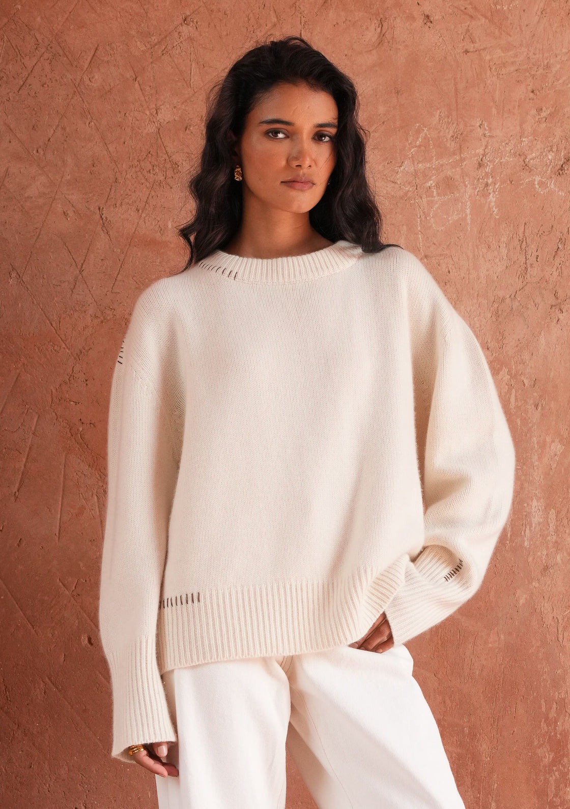 CEDAR CASHMERE SWEATER - IVORY