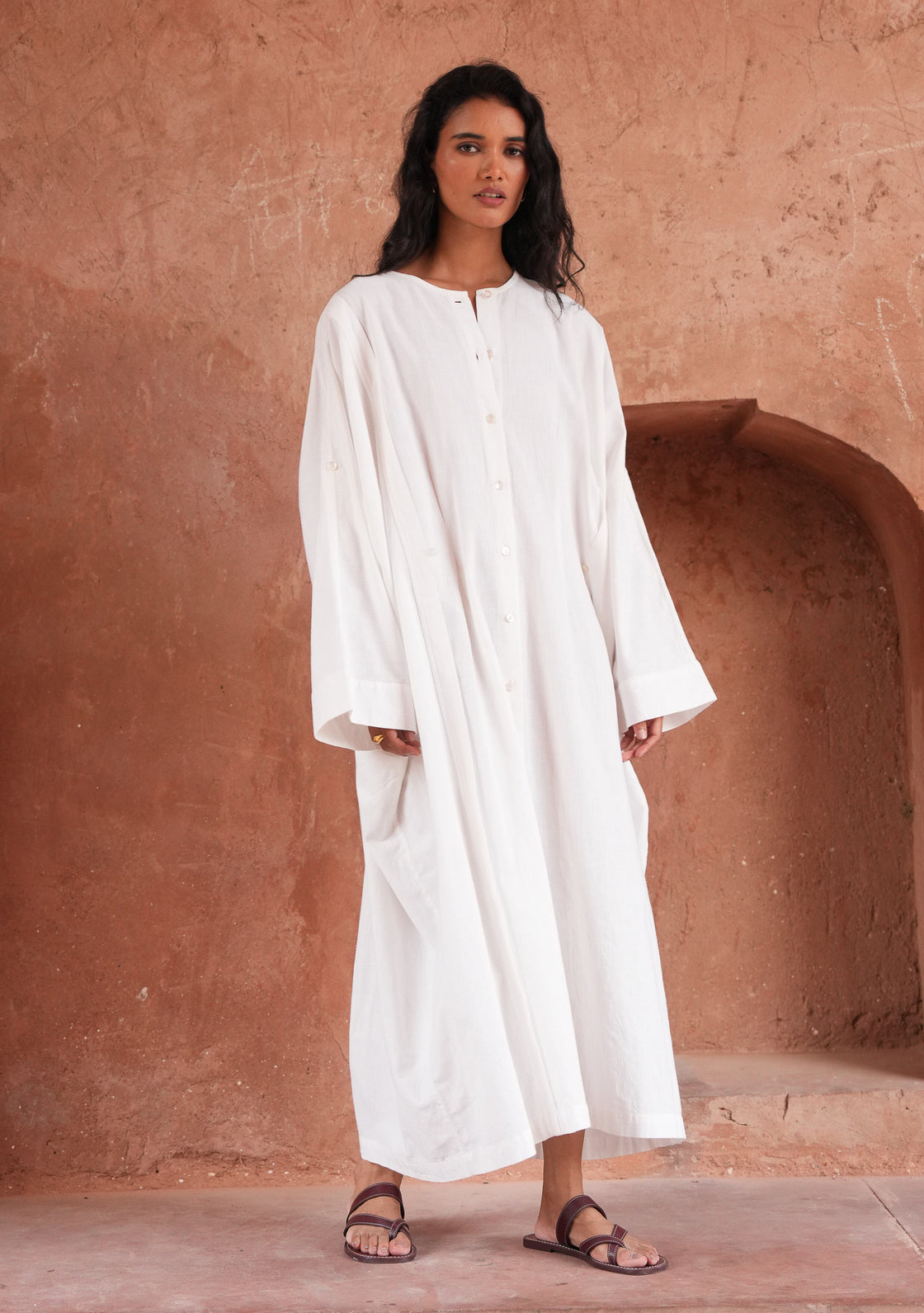 Linen Turmeric Dress - One Size
