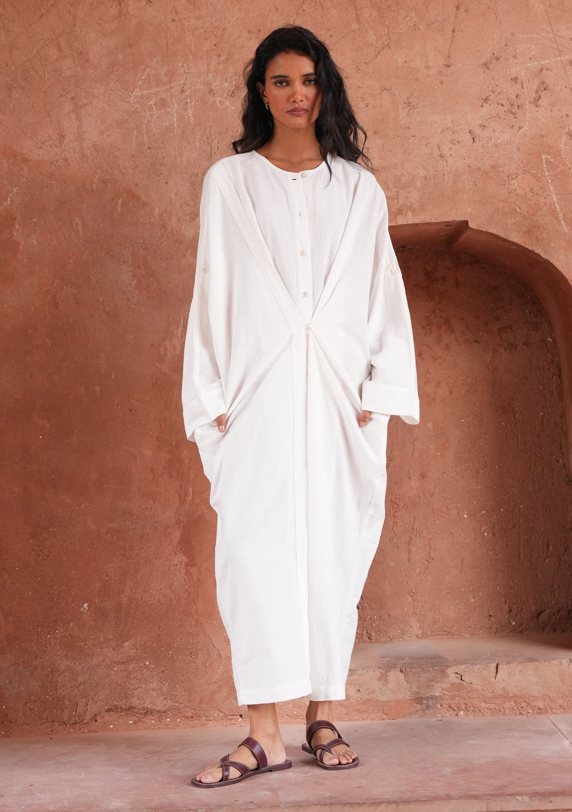Linen Turmeric Dress - One Size