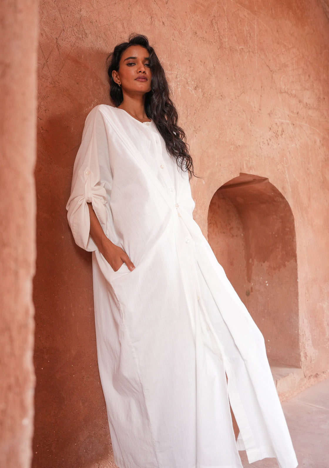 Linen Turmeric Dress - One Size