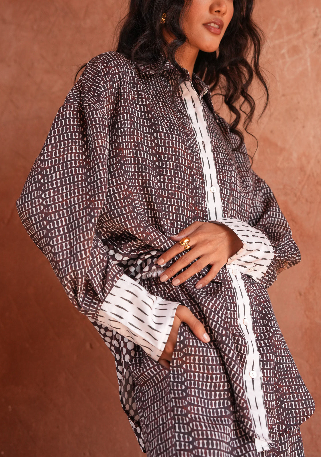 Baobab Silk Trousers - Mud Ink