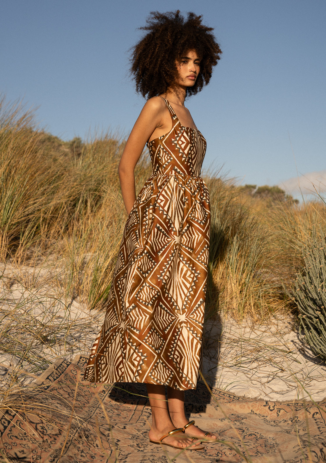 PALM DRESS - TRIBIAL DIAMONDS