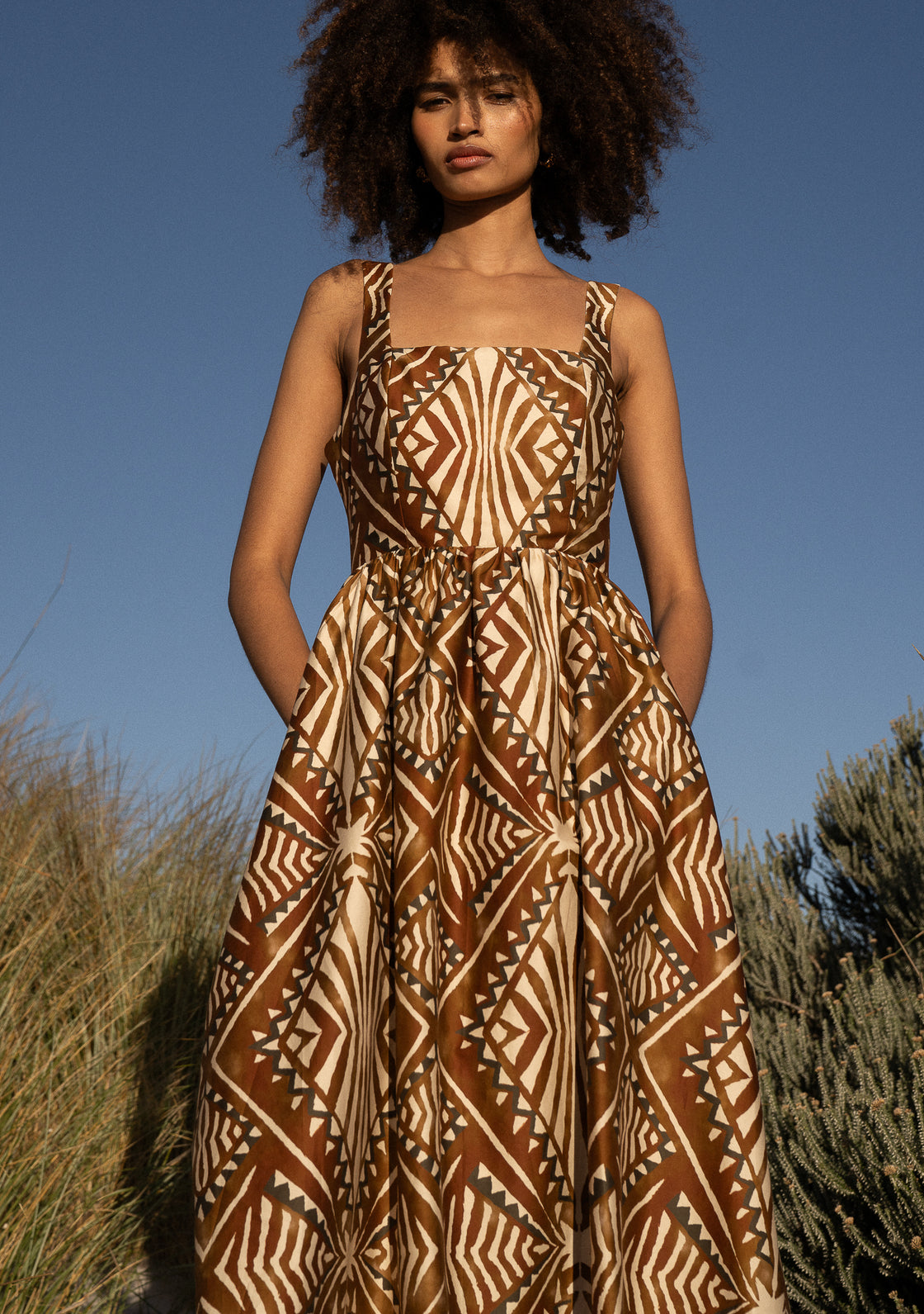 PALM DRESS - TRIBIAL DIAMONDS