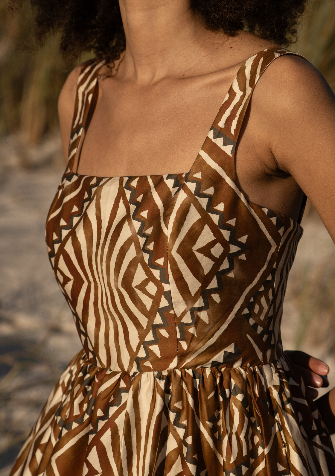 PALM DRESS - TRIBIAL DIAMONDS