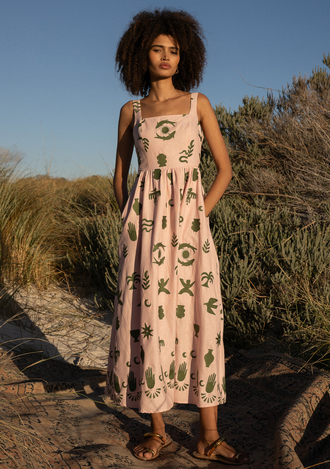 Palm Dress - Rose Dust