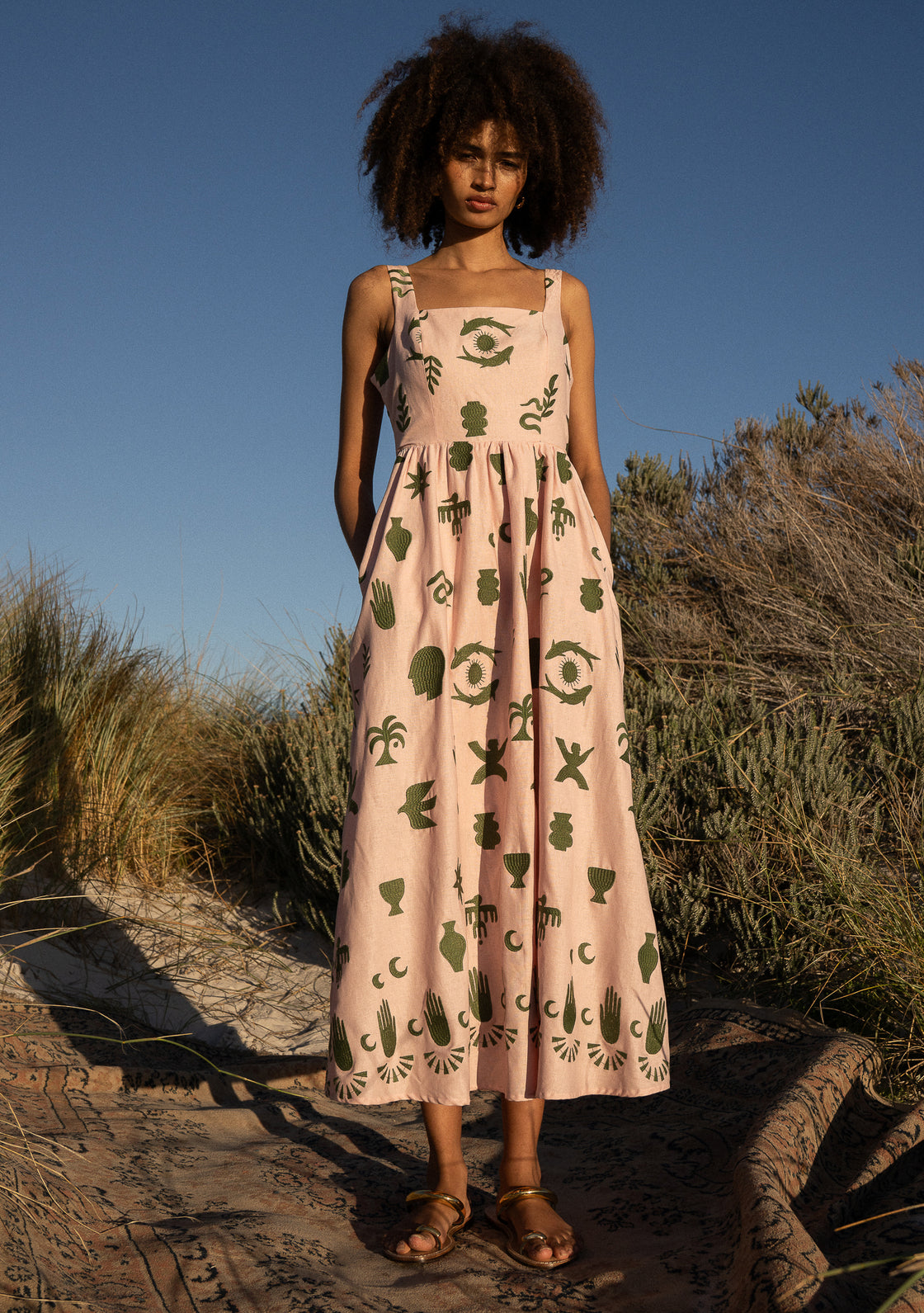 Palm Dress - Rose Dust