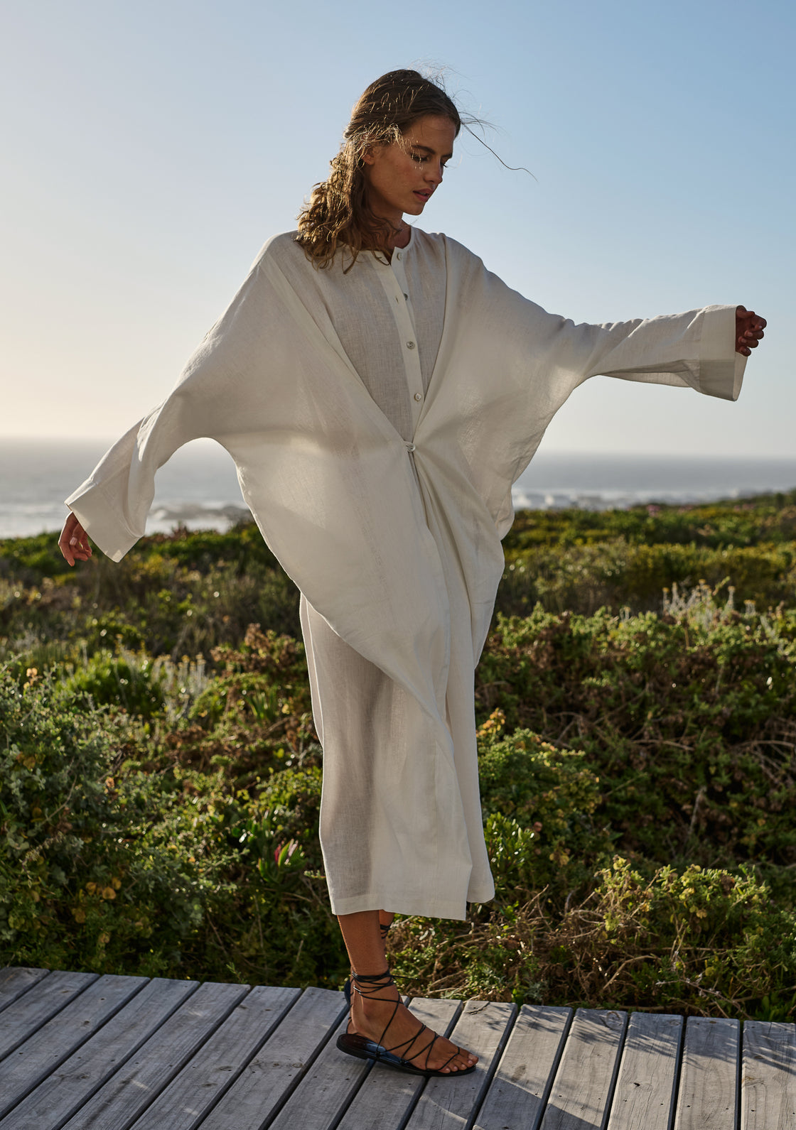 Linen Turmeric Dress - One Size